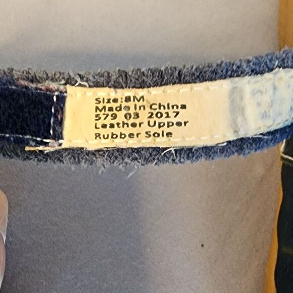 Livie & Luca Navy Blue Leather Mary Jane Shoes Rubber Sole Size 8M - Picture 4 of 6